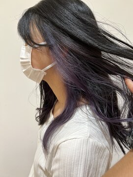 コワファースト させぼ五番街店(COIFF1RST) インナーカラー×パープル