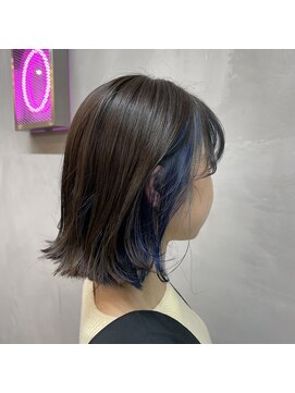 メール(Mer...) ☆グレージュ×ブルーインナーカラー☆横山飛翔