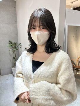 サンド 池袋(sand) 韓国風ヘア/ワンホンヘア/ベージュカラー/顔周りカット