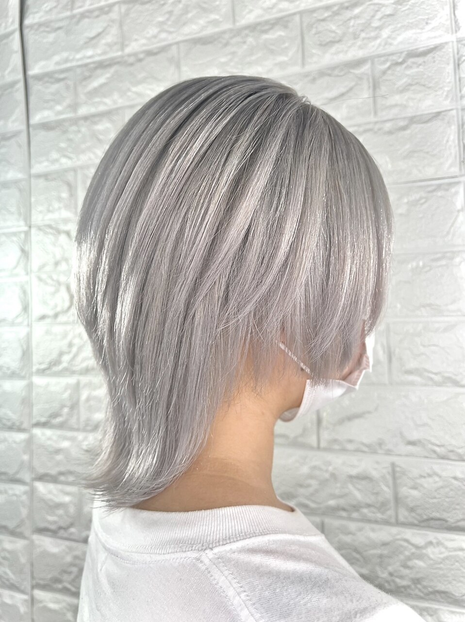 ホワイトシルバー【Wカラー/ハイトーン/派手髪】：L182179053