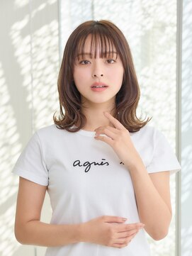 ミチオ ノザワ ヘアサロン ギンザ(Michio Nozawa HAIR SALON Ginza) 外ハネ/ミディアムレイヤー/グレージュ/可愛いレイヤーカット