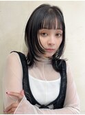 黒髪 × レイヤースタイル