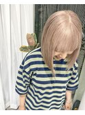 ケアブリーチ×ハイトーン×ミルクティーベージュ(表参道)