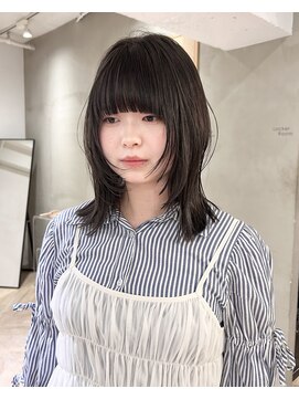 ローレン(LOREN) 黒髪/ボブルフ/ネビージュ/小顔/ワンレン/栄/髪質改善/前髪