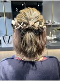 ハーフアップ