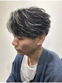 ナチュラルマッシュ/韓国マッシュ/ニュアンスパーマ/メンズ/眉毛