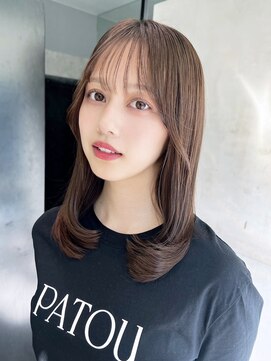 アルバム 銀座(ALBUM GINZA) ロングおくれ毛前髪カット顔周りレイヤー_F20336