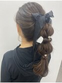 ポニーテール×玉ねぎヘア