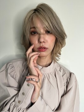 モッズヘア 越谷(mod's hair) 韓国風シルバーベージュ小顔ウルフボブレイヤーp2越谷10代20代