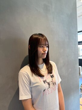 ヘアー ワークス ボナ 前橋店(HAIR WORKS bona.) 女性らしさがプラス◎抜け感シースルー×美ラインロング