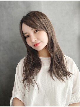 《30代～大人透明感》白髪ぼかしハイライト＋艶カラー