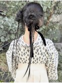 卒業式ヘア 袴ヘア 個性派ツイン