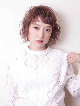 エムスラッシュ アヴェダ 自由が丘(M.SLASH AVEDA) ■オン眉ラベンダーベージュエアリーボブM.SLASH自由が丘8-17