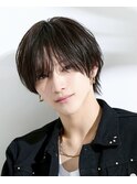 メンズニュアンスシースルーラウンドマッシュウルフ