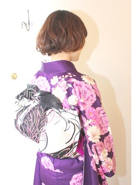 ホワイトルーム(White Room) ボブ風和装アップスタイル♪