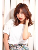 パティオンツー(PATIONN2)&nbsp;外ハネゆるふわウェーブミックスミディアムクアッシュブラウン