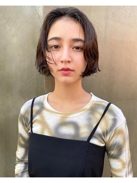 コス(kos) 大人可愛い/ココアベージュ/グレージュカラー/ボブウルフ/黒髪