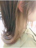 ミディアム+インナーカラー
