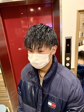 銀座マツナガ 神田店 王道メンズショート☆無造作ツイストパーマ爽やか好印象ツーブロ