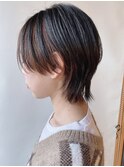 【morio 原宿】マッシュウルフ　インナーカラー　ブリーチなし