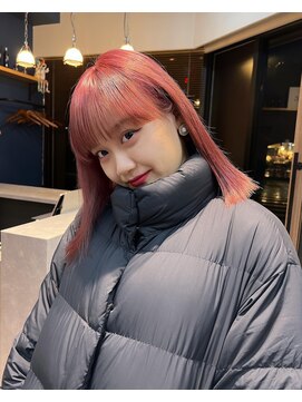 リノショアーズ 日本大通り店(RINOSHORES) 【ブリーチ＋ワンカラー】スタイリストSHIORI/ピンク