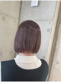 前下がりボブ ピンクシルバー おおたかの森