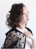 【RAWR】カーリーパーマ_大人ボブ_ウエットスタイル