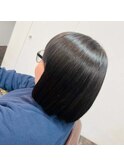丸みあるボブの縮毛矯正♪