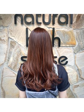 ナチュラルハイセンス 本店(natural high sense) コテ巻きロング×オレンジブラウン 似合わせカット/町屋駅
