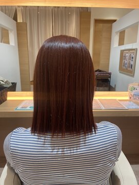 クララ ジャパン みらい平店(CLALA JAPAN) ブリーチなし。濃いオレンジカラー