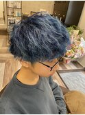 【メンズ】オーシャンブルー＿ツイストパーマ☆