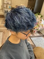 アンジェロ カリノ(Angelo Carino)&nbsp;【メンズ】オーシャンブルー＿ツイストパーマ☆