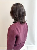 外ハネウルフ レイヤー 自由が丘 インナーカラー 髪質改善