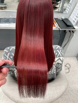 アース 三木店(HAIR & MAKE EARTH)&nbsp;20代30代40代髪質改善カラーチェリーレッド艶感ヘアー
