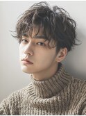 シャドウパーマ　ニュアンスパーマ　刈り上げショート　韓国風