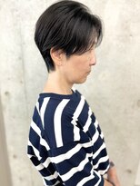 ラウンジ モリオ イケブクロ(Lounge MORIO Ikebukuro)&nbsp;池袋ショート大人黒髪ハンサムショートセンターパート30代40代