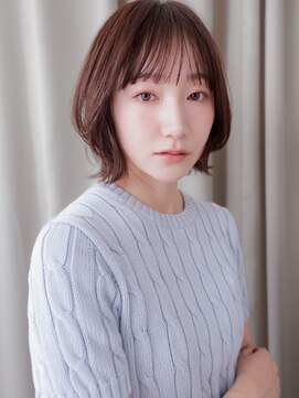 カバーヘア ブリス 志木南口駅前店(COVER HAIR bliss) チョコレートブラウン小顔外ハネボブウルフカットZ志木20代30代