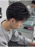 カットフェザーパーマ ニュアンスパーマ センターパート