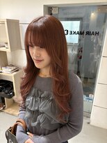 ヘアーメイクチック(HAIR MAKE CHiC)&nbsp;ブリーチなしピンクブラウン　エクステロング