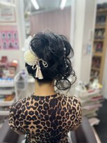 カワイイオオサカ 白花パールの華やか和装アップ