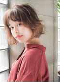 ふんわり柔かなアゴラインボブならリリアン青山♪