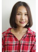 『クートアッシュ小顔前下がり切りっぱなしボブ☆