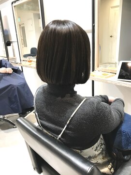 シェリル ヘアーアンドビューティー(cherir HAIR&BEAUTY) ナチュラルボブ×ダークアッシュ