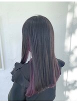 ピチカート パクト(pizzicato pacto)&nbsp;ロングヘア　インナーカラー　ラベンダー　× アッシュグレー