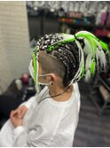 超個性的!光るエクステ コーンロウブレイズ TRICKstyle!