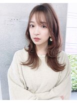 リコバイアフロート(riko by afloat)&nbsp;透けバング抜け感ヘアが可愛い韓国風ロングレイヤー