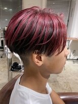 【★★★】インナーカラー/ブリーチカラー/センターパート/赤髪