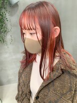 テトヘアー(teto hair) フェイスフレーミングカラー、インナーカラー、ピンクベージュ