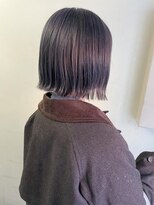 キャンバス バイ ネオリーブ 横浜西口(Canvas by neo.)&nbsp;切りっぱなしボブ　外ハネボブ　ネイビーブルー