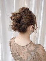 スイート ヘアデザイン(Suite HAIR DESIGN)&nbsp;《ヘアアレンジ》ミディアム 結婚式アレンジ お団子